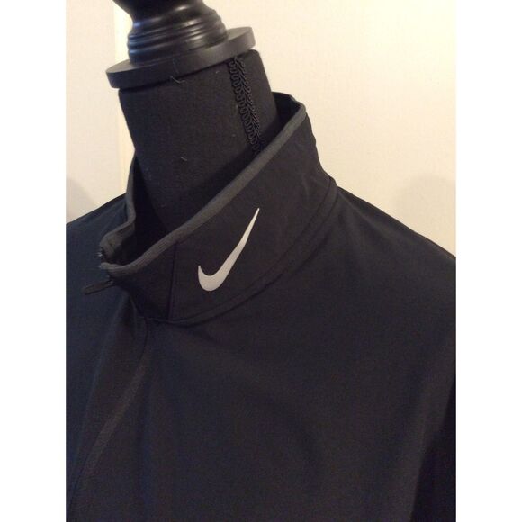 Nike Golf Dri Fit Mens XL black pullover Partial front zip VNC - Picture 4 of 5